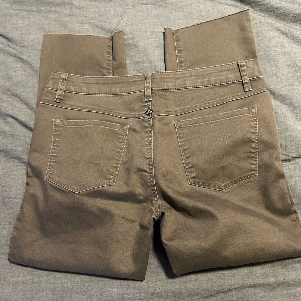 Prana Brown Button-Accent Cropped pants - Picture 2 of 9